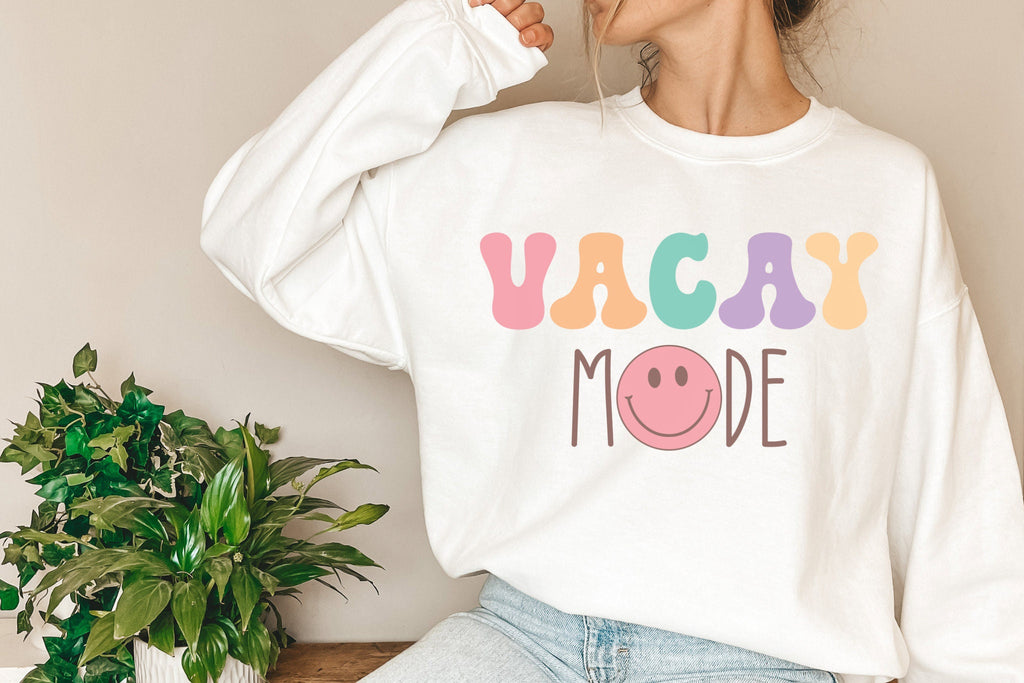 Vacation Mode Summer Sweatshirt Funny Summer Sweatshirt Summer Woman Sweatshirt Beach Shirt Beach Booze Besties Beach Vacation Shirt Mom Tee