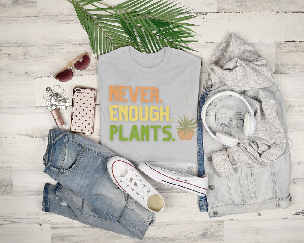 Plant Lover GREY Shirt Plant Shirt Plant Lover Gift Gardening Shirt Plant T Shirt Never Enough Plants Shirt Gardening Gift Mom Gift For Her