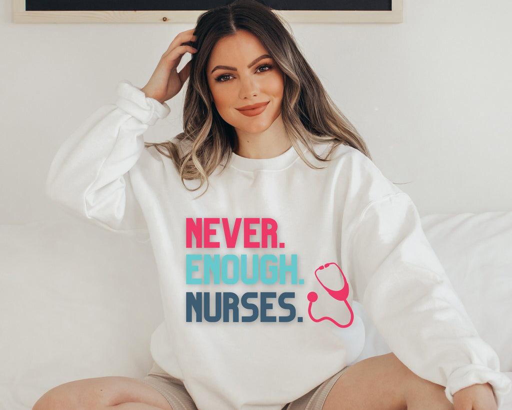 Nurse WHITE Sweatshirt Gift For Nurse Student Sweater Nurse Graduation Gift Nurse Week Nurse Appreciation RN Gift Nurse Hospital Sweatshirt