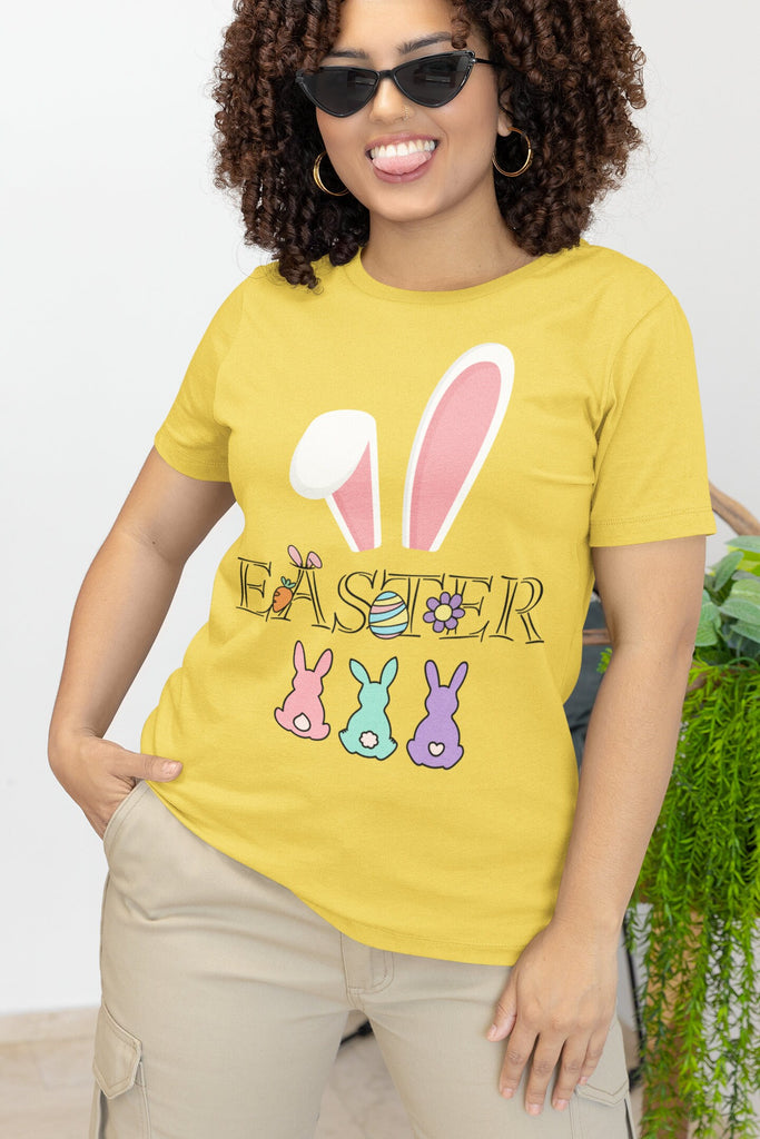 Bunny YELLOW Shirt Carrot Shirt Family T Shirt For her Easter Holiday Tee Easter Sunday Day Spring Tee Shirt Spring Gift For Wife Easter Tee