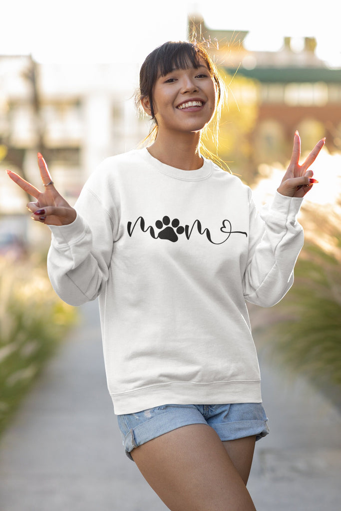 Dog Mama WHITE Sweatshirt Dog Mom Sweater Mommy Top Mama Sweatshirt Cute Mom Sweatshirt Mothers Day Gift Mom Life Sweatshirt Mama Hoodie