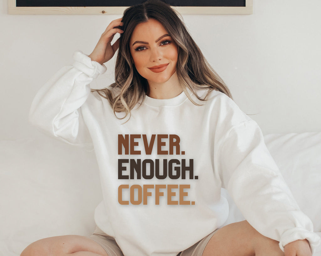 WHITE Coffee Lover Sweater Coffee Sweatshirt Coffee Addiction Sweatshirt Fun Coffee Sweater Funny Coffee Sweatshirt Graphic I Love Coffee