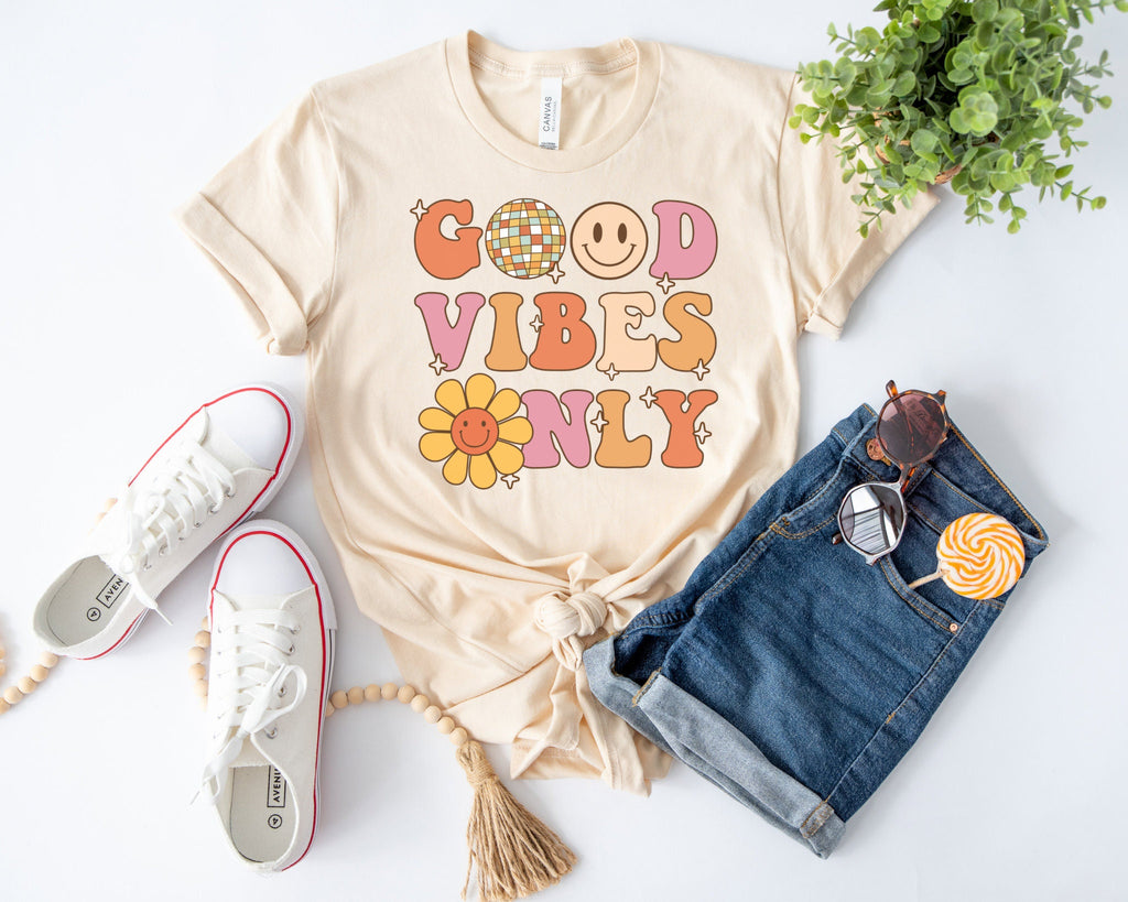 Positivity Vibes Good Vibes Only Tee Vibes Shirt Positivity Tshirt Inspirational Saying Tee Mental Health Shirt Kindness Quote Shirt