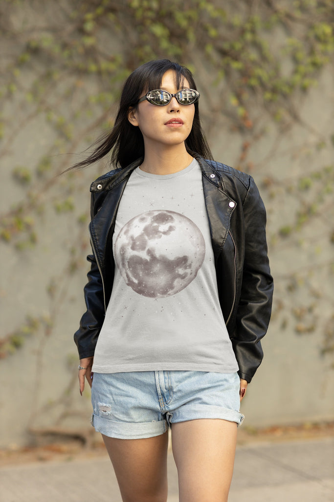 Celestial GREY Shirt Moon T Shirts Moon Graphic T Shirt Moon Phase Astrology Astronomy Comfort Colors Garment Dyed Boho Vintage Tee For Him