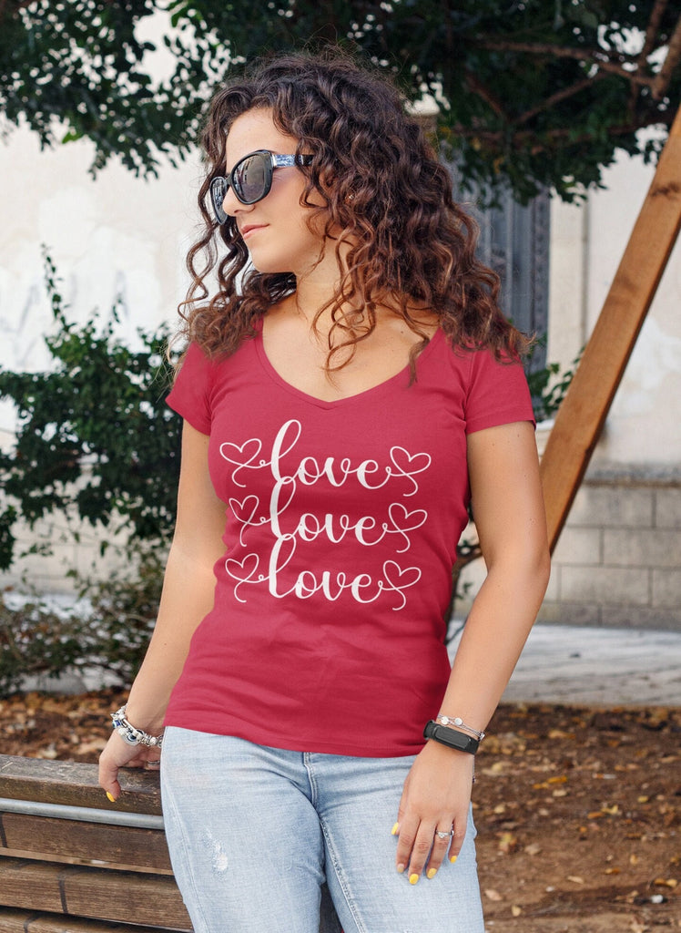 Love T Shirt Valentines V Neck Shirt Lover Tee Shirt Red Valentines Tshirt Red Valentines Day Tee Gift Love Valentines T Shirt Graphic Tee