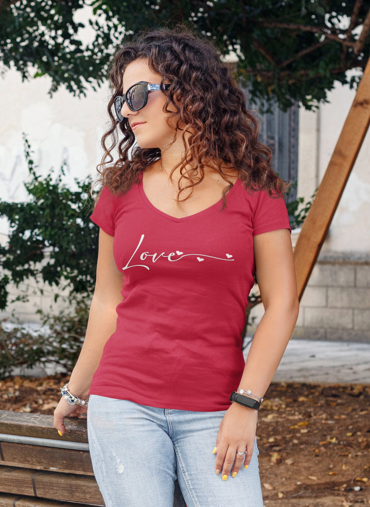 Love T Shirt Valentines V Neck Shirt Lover Tee Shirt Red Valentines Tshirt Red Valentines Day Tee Gift Love Valentines T Shirt Grap