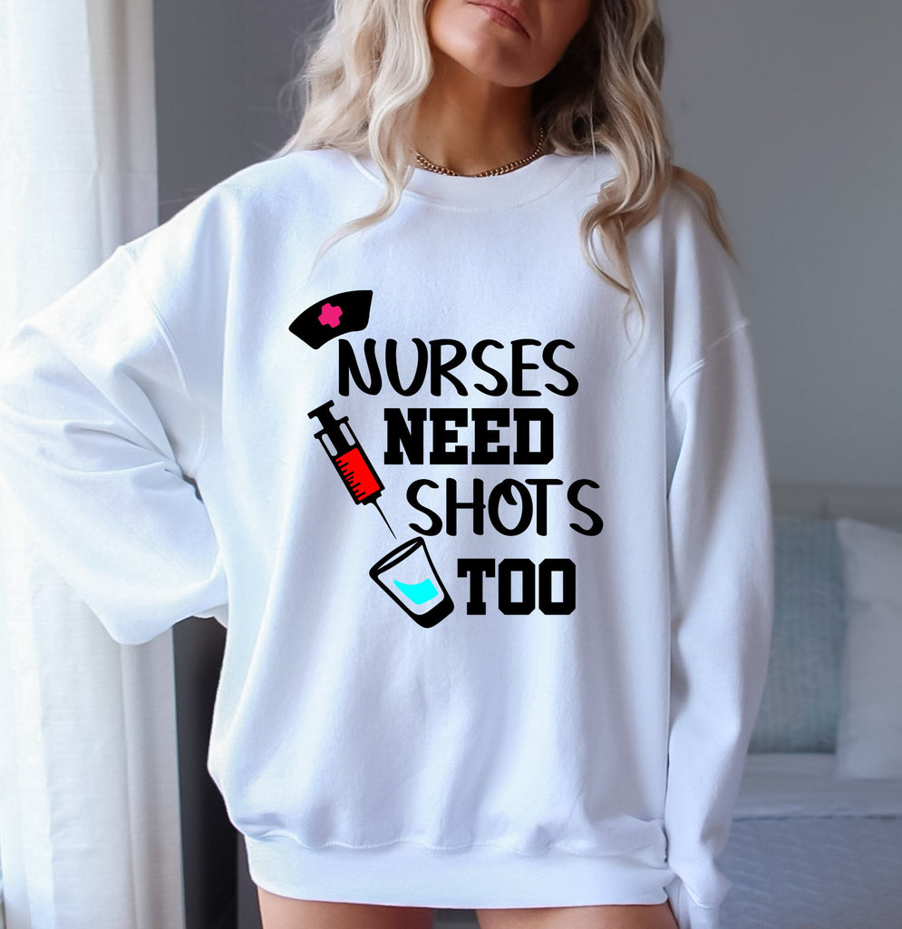 Nurse White Sweatshirt Gift For Nurse Nurse Student Sweater Nurse Graduation Gift Nurse Week Nurse Appreciation RN Gift Nurse Hospital Tee