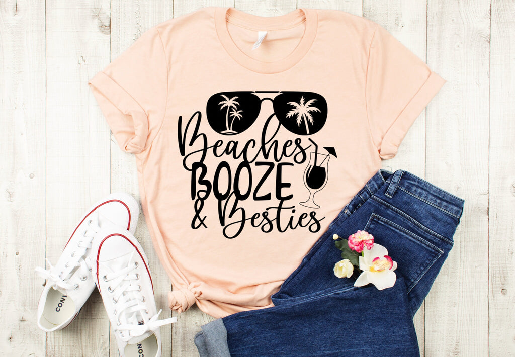 Girls Vacation Shirt Funny Summer Shirt Summer Woman Shirt Beach Shirt Beach Booze Besties Beach Vacation Shirt Summer Tank Top