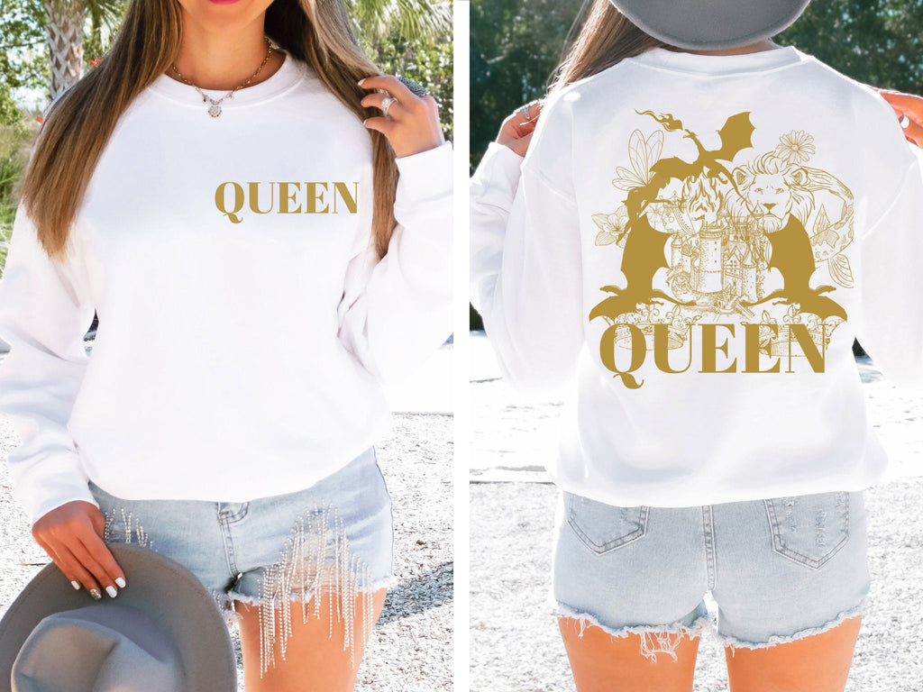 Festival WHITE Sweatshirt Queen Sweatshirt Unisex Rock T Shirt Fredd Mercury Queen Band Shirt Rock Clothing Rock Band T-Shirt 80s Nostalgia