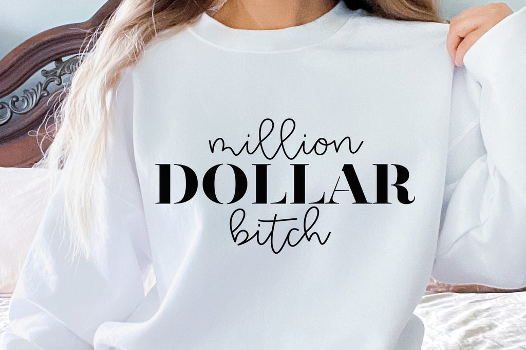 Million Dollar Funny Girls Night Party Sweatshirt No Negativity Sweatshirt Strong Women Sweatshirt Bachelorette Sweatshirt Positivity Quote