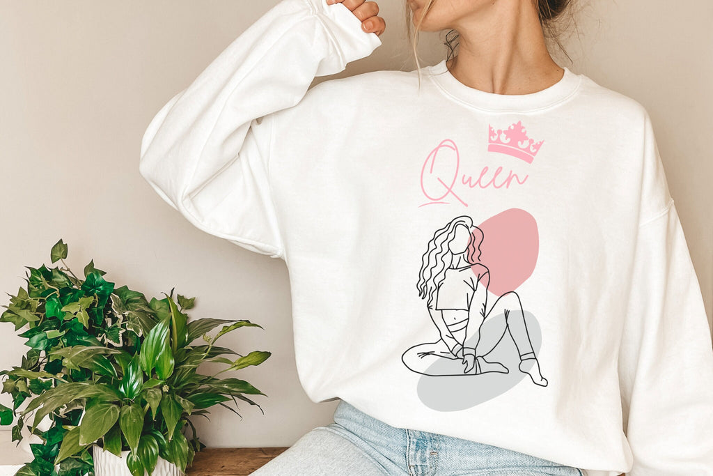 Queen Sweatshirt Mental Health Sweatshirt Kindness Sweatshirt Gift Sweatshirt Positive Vibes Sweatshirt Kindness Quote Sweatshirt Queen Top