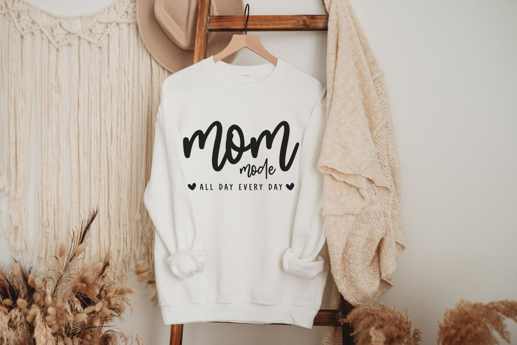 Mom Mode Motherhood Sweatshirt Wife Sweatshirt Wife Sweater Mama Sweatshirt Mom Sweatshirt Mommy Sweatshirt Wife Hoodie Mother's Day Gift