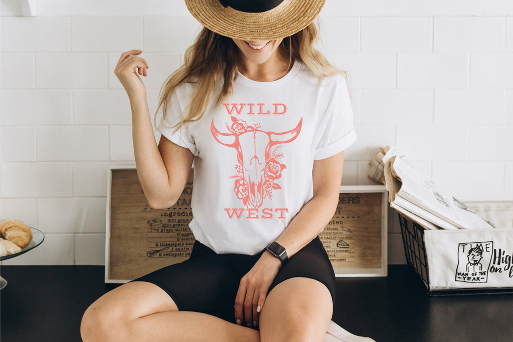 Wild West Take Me Away Boho Cow Skull Shirt Howdy Shirt Wild West Shirt Western Graphic Tee Cowgirl Shirt Bull Skull Shirt Southwest Tee