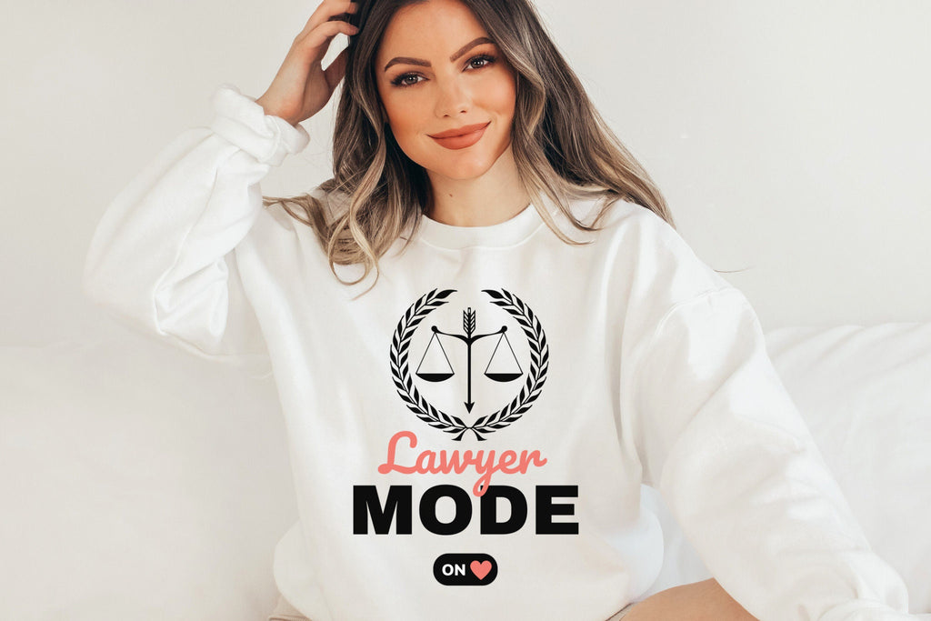 Lawyer Mode Women in Law Sweatshirt Lawyer Sweatshirt Female Lawyer Sweatshirt Law School Graduate Gift Law Student Shirt Law Student Gift