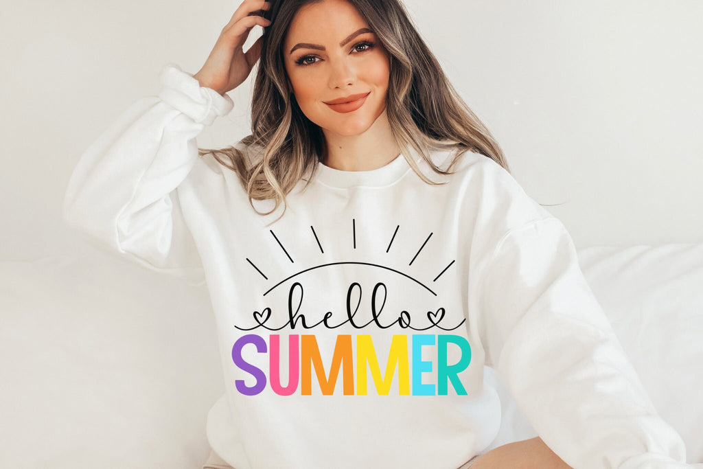 Hello Summer Sweatshirt Funny Summer Sweatshirt Summer Woman Sweatshirt Beach Shirt Beach Booze Besties Beach Vacation Shirt Summer Gift