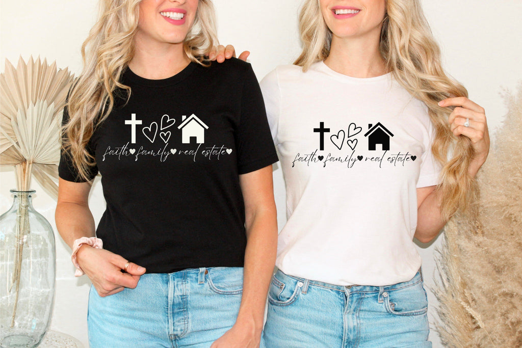 Faith Realtor Tshirt Real Estate Shirt Real Estate Tee Boss Babe Shirt Your Home Girl Womens Shirt Tees Wife Mom Real Estate Apparel Tee