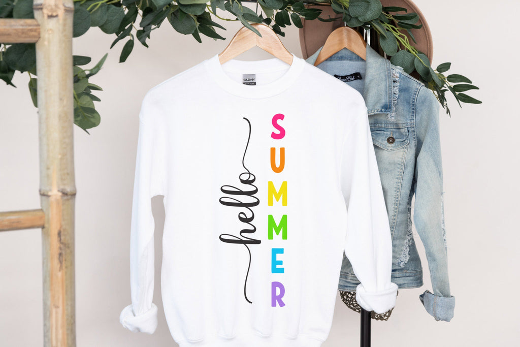 Hello Summer Sweatshirt Funny Summer Sweatshirt Summer Woman Sweatshirt Beach Shirt Beach Booze Besties Beach Vacation Shirt Summer Gift