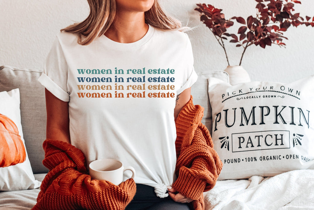 Women In RE Tshirt Real Estate Shirt Real Estate Tee Boss Babe Shirt Your Home Girl Womens Shirt Tees Wife Mom Real Estate Apparel Tee Gift