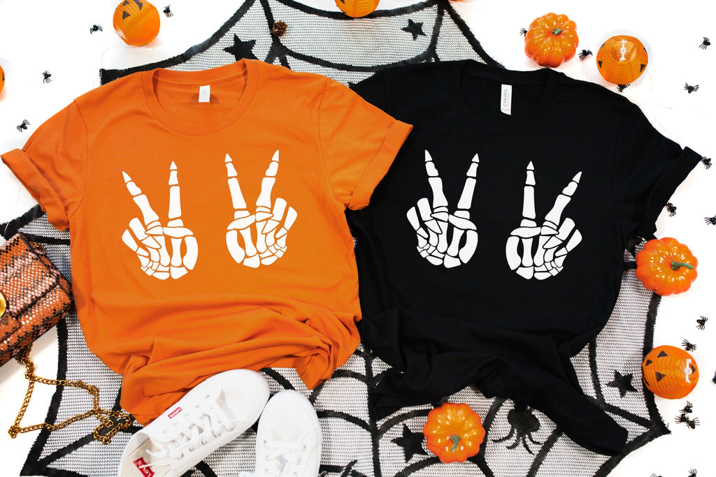 Skeleton Rose Tee Pumpkin Halloween Sweatshirt Pumpkin Shirt Fall Sweatshirt Spooky Season TShirt Fall Shirts For Women Thanksgiving Tee