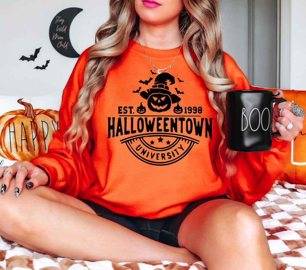 Halloween University Sweatshirt Horror Movie Shirt Halloween Sweatshirt Spooky Season Thanksgiving Shirt Halloween Graphic Tee Fall Pumpkin