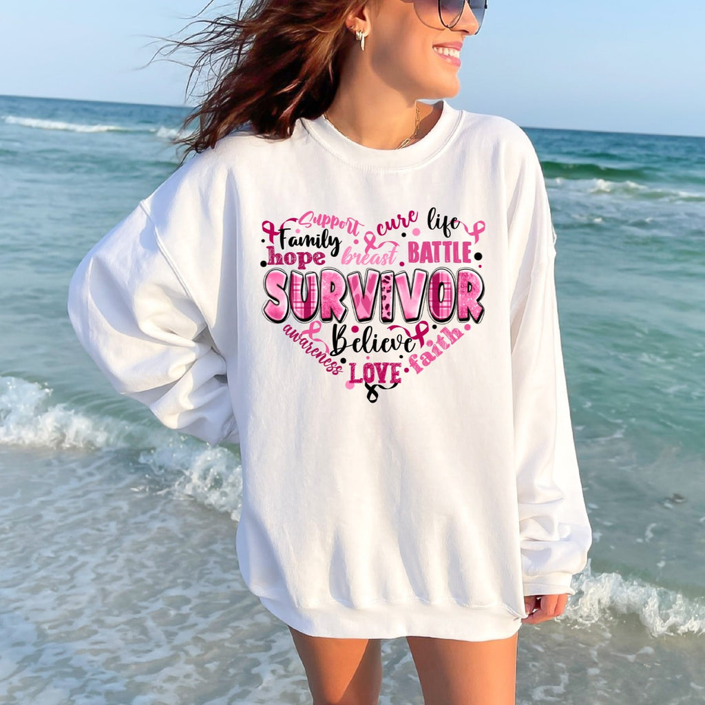 Breast Cancer Sweatshirt Support The Fighters Shirt Admire The Survivors Shirt Honor The Taken Pink Ribbon Shirt Breast Cancer Awareness