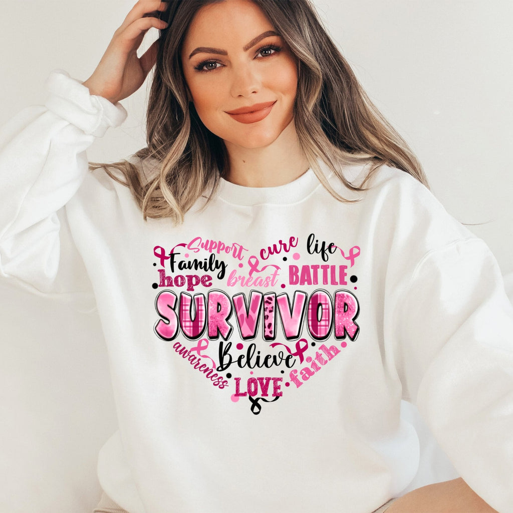 Breast Cancer Sweatshirt Support The Fighters Shirt Admire The Survivors Shirt Honor The Taken Pink Ribbon Shirt Breast Cancer Awareness